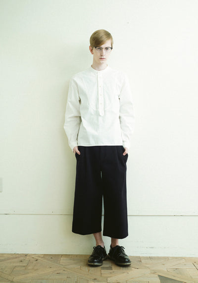 band collar bosom shirt