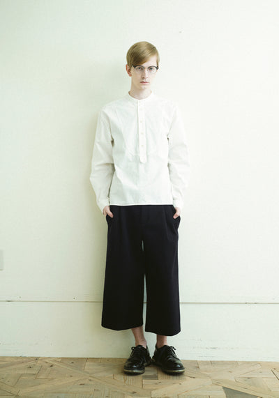band collar bosom shirt
