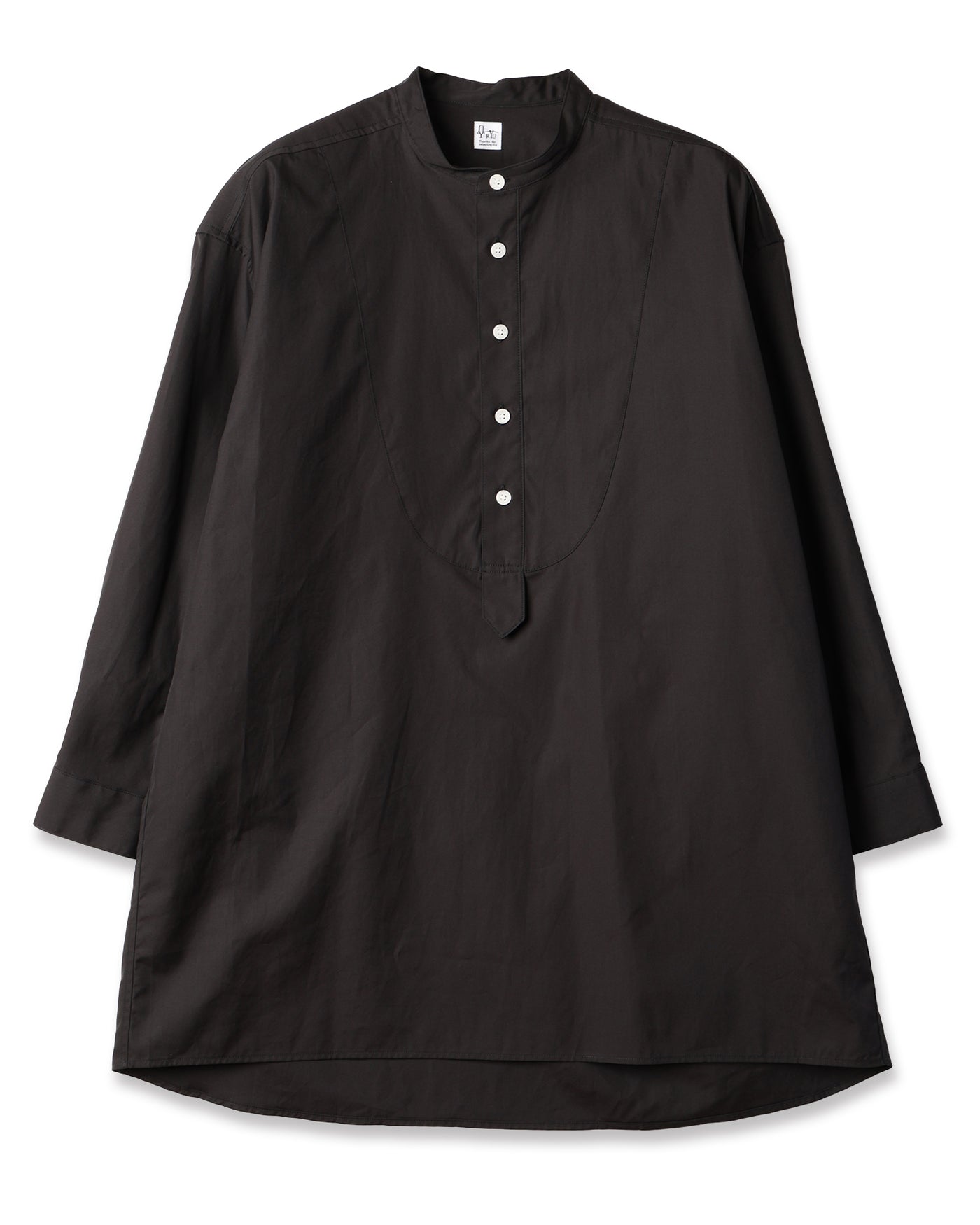 band collar over bosom shirt