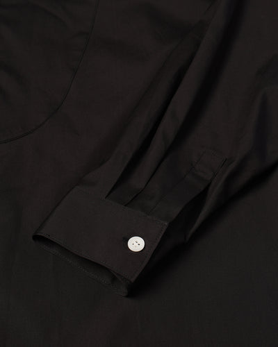 band collar over bosom shirt