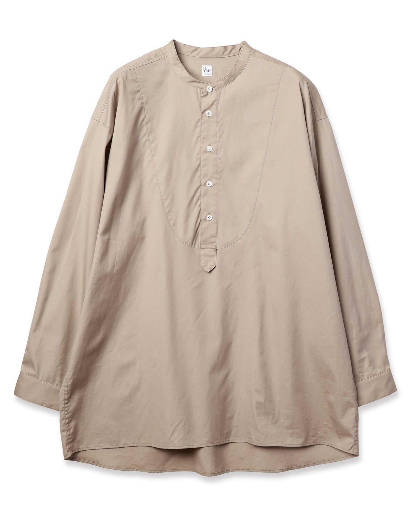 band collar over bosom shirt
