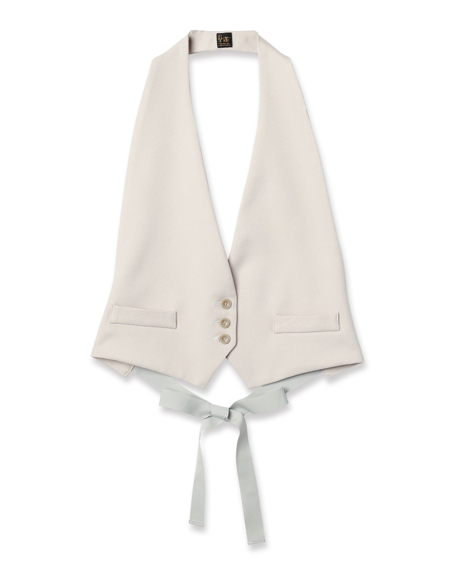 serge short gilet ivory