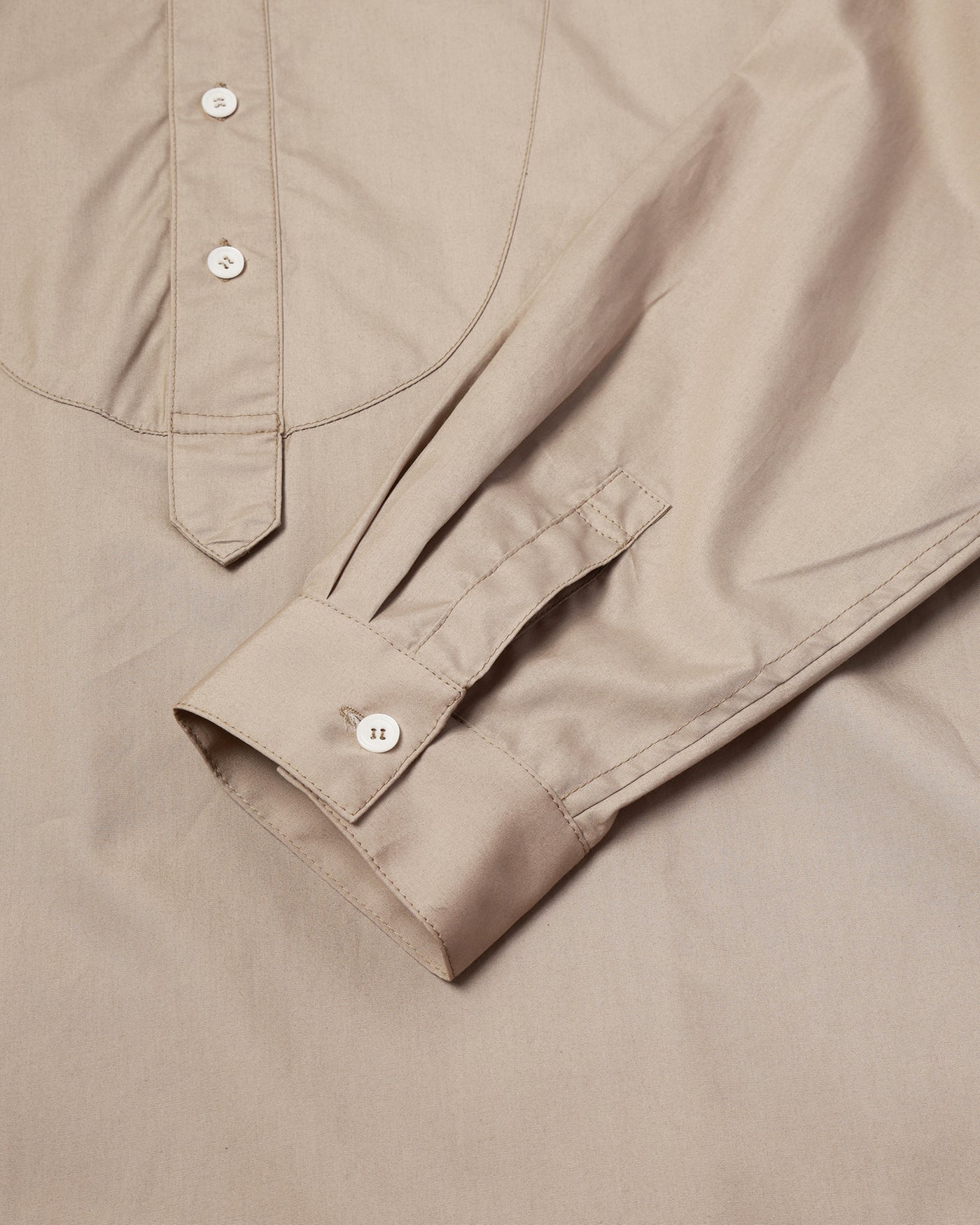 band collar over bosom shirt