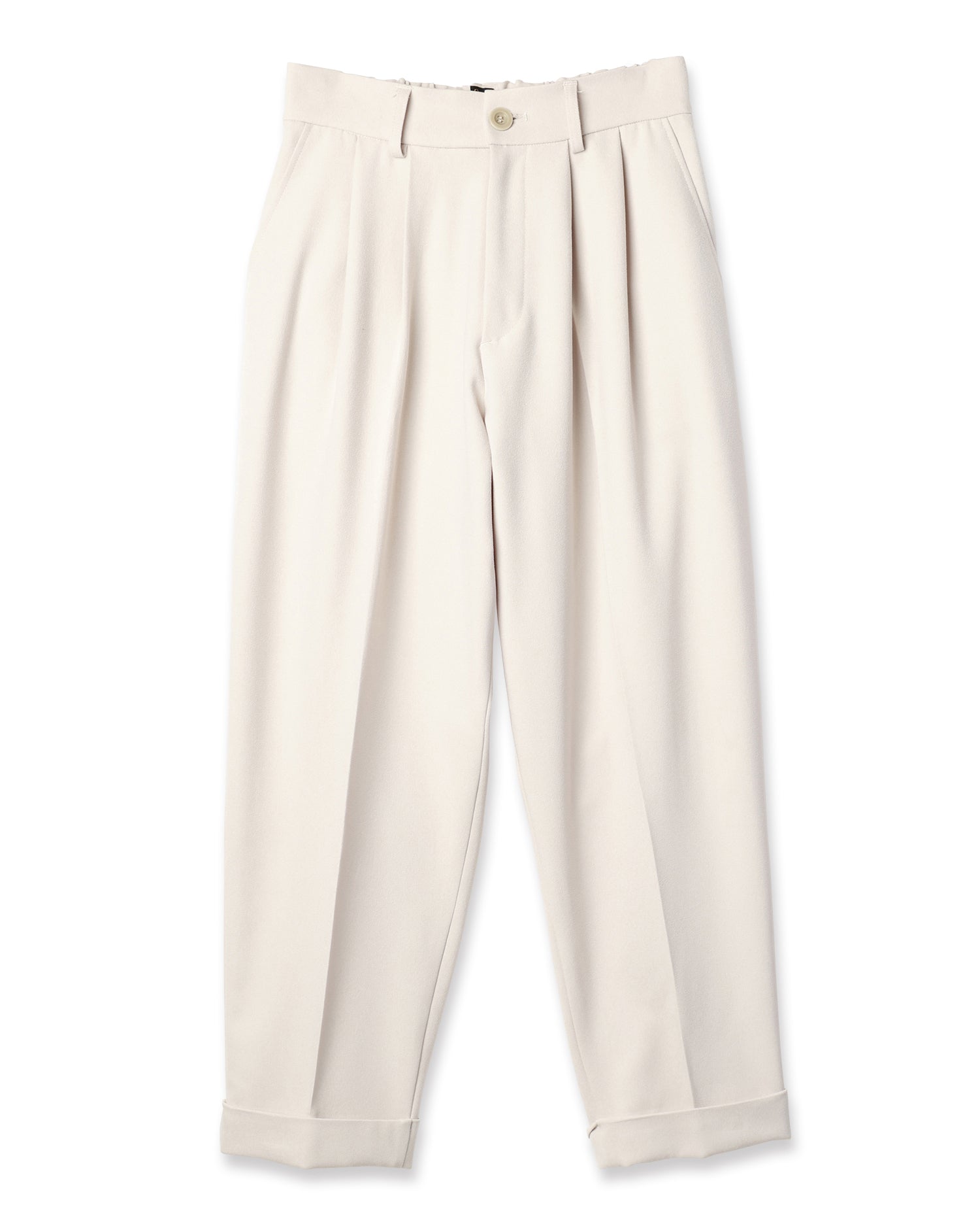 serge two-tuck slacks ivory