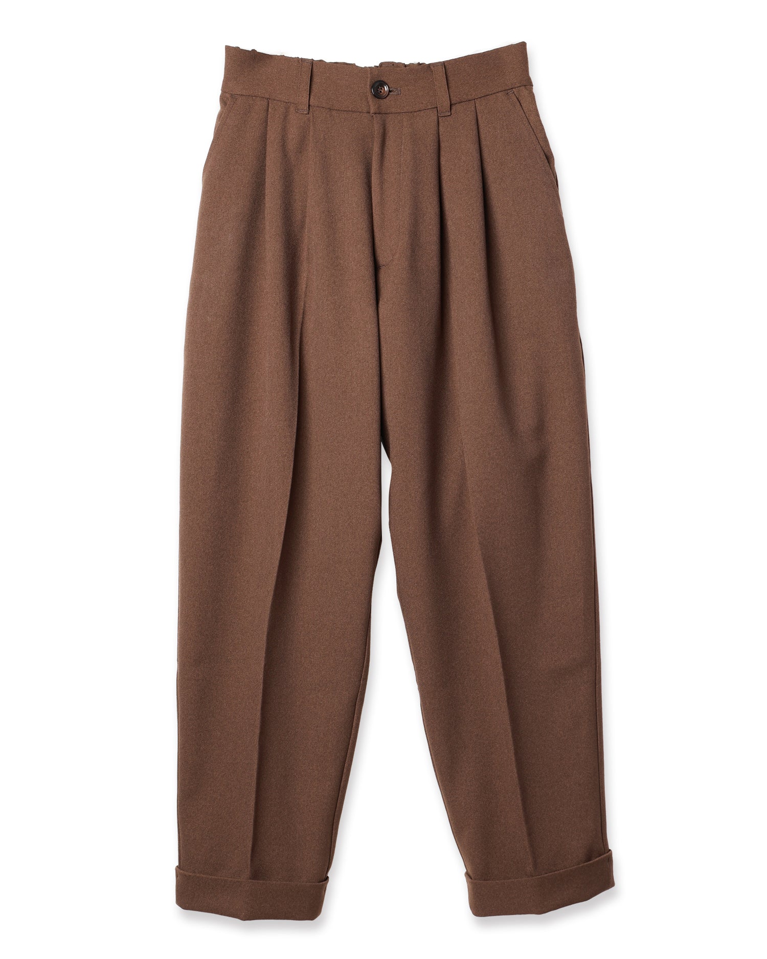 serge two-tuck slacks oak