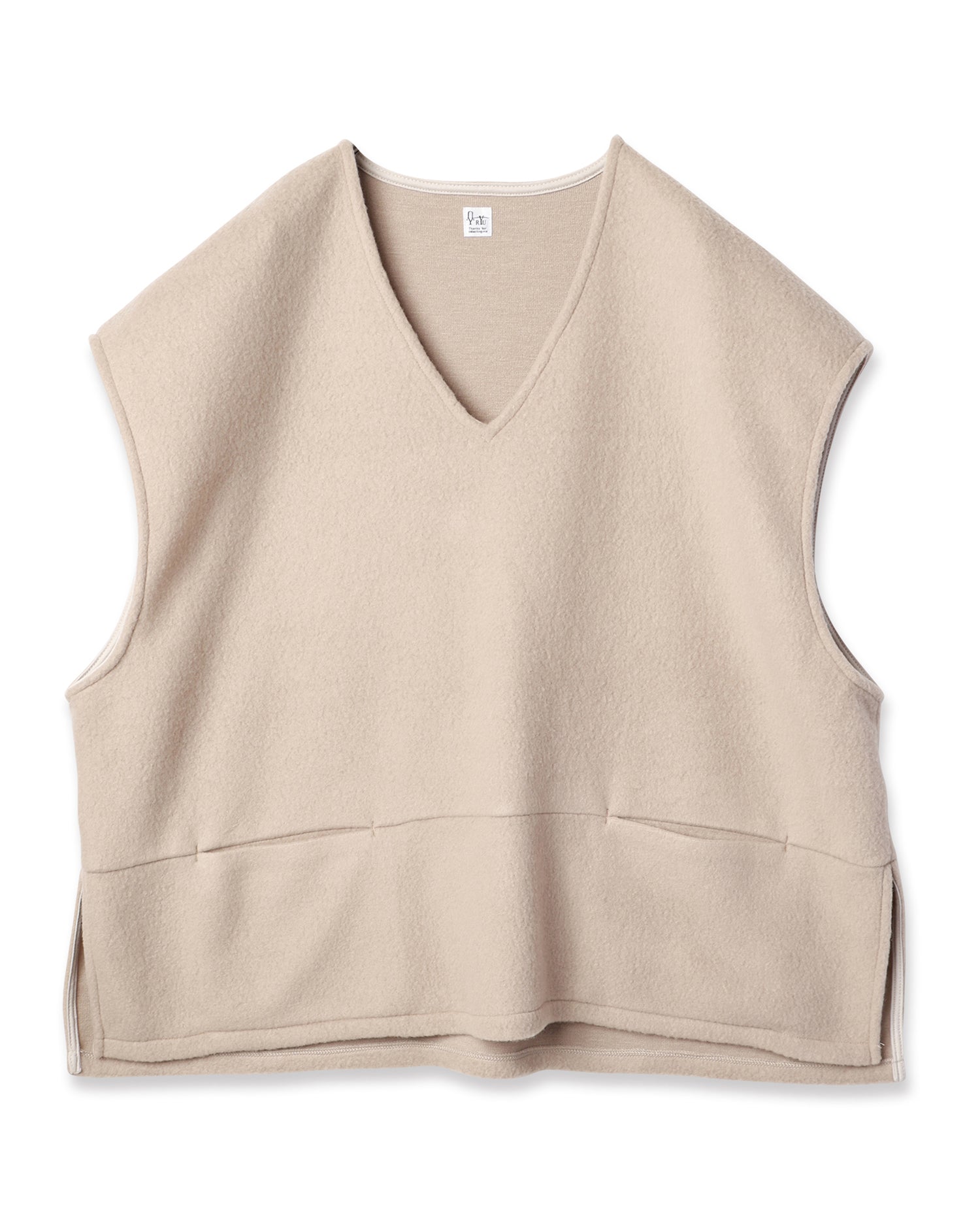 pile box vest sand beige