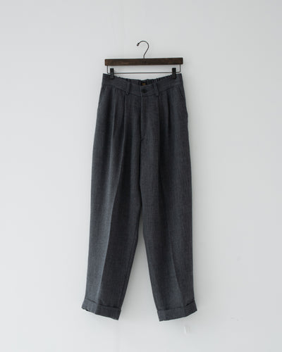 【予約商品】summer wool two-tuck slacks