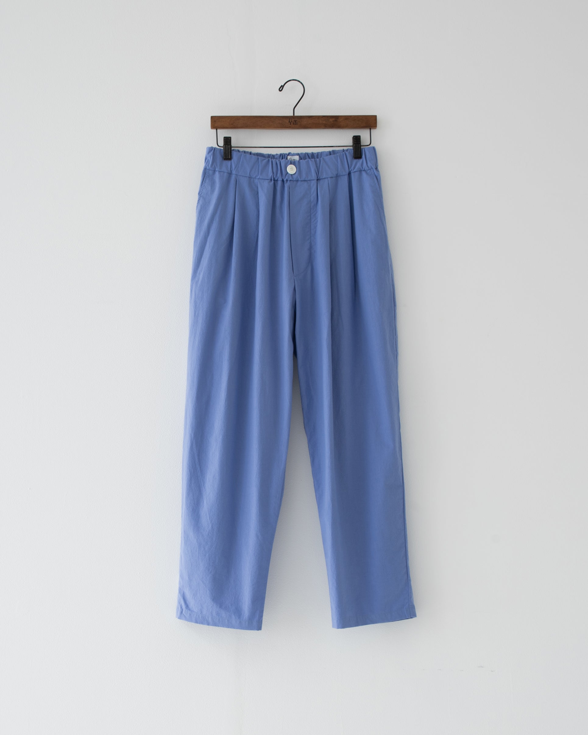 【予約商品】Omi-zarashi easy slacks saxe blue