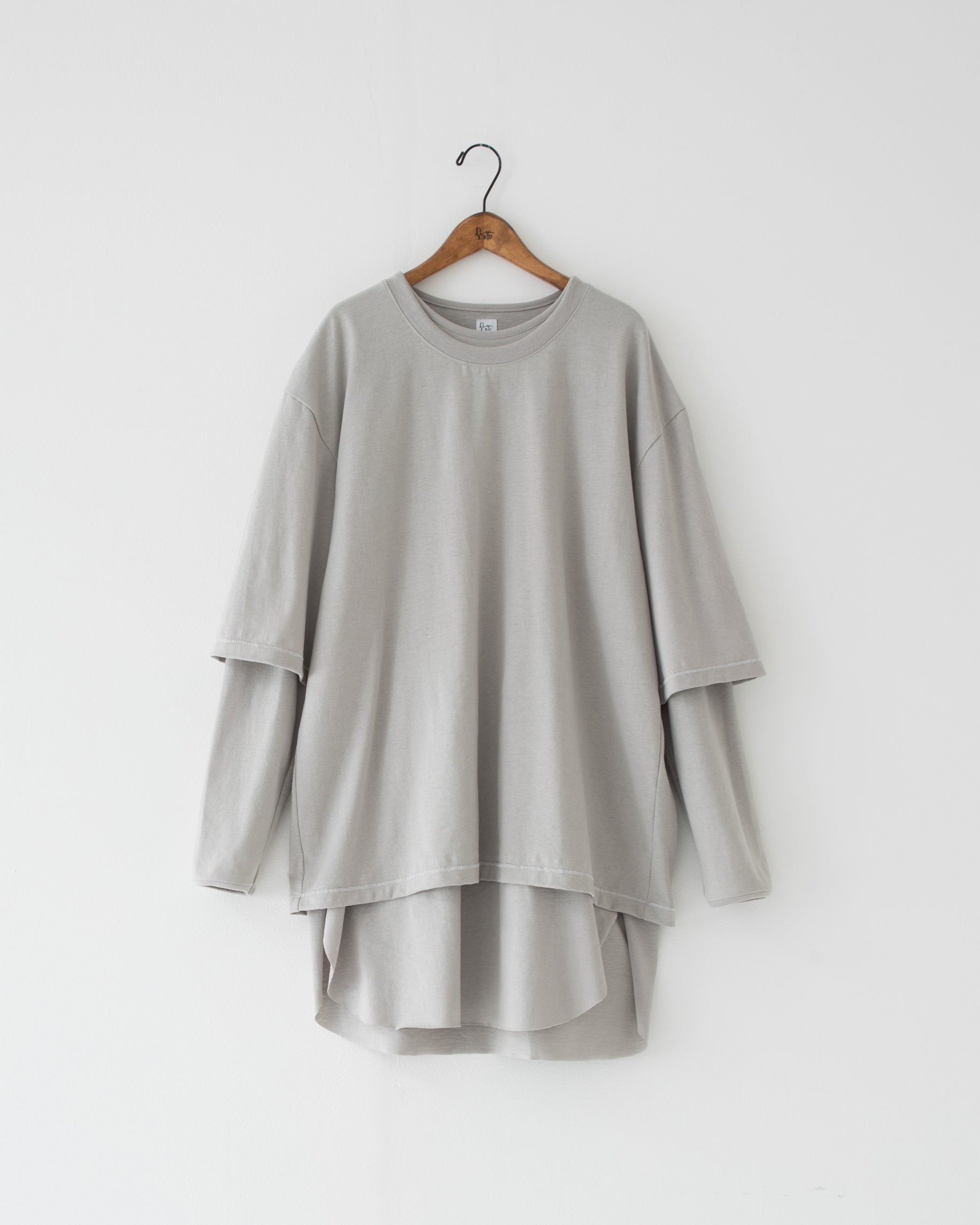 【予約商品】vintage-style layered top greige