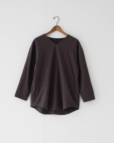 【予約商品】wrinkled effect v-neck pullover