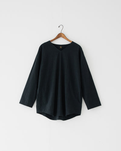 【予約商品】wrinkled effect v-neck pullover