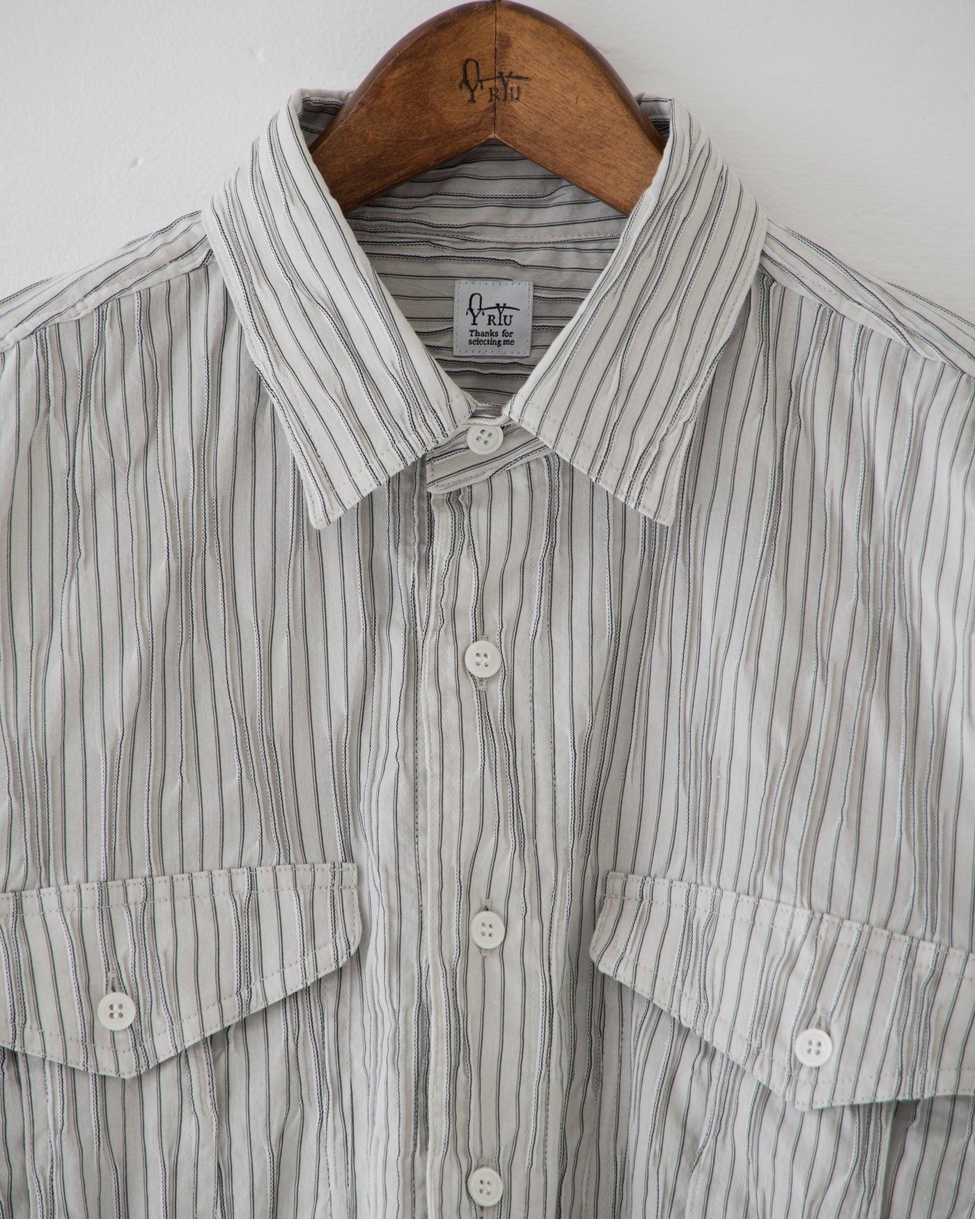 【予約商品】tucked dobby long-sleeve shirt