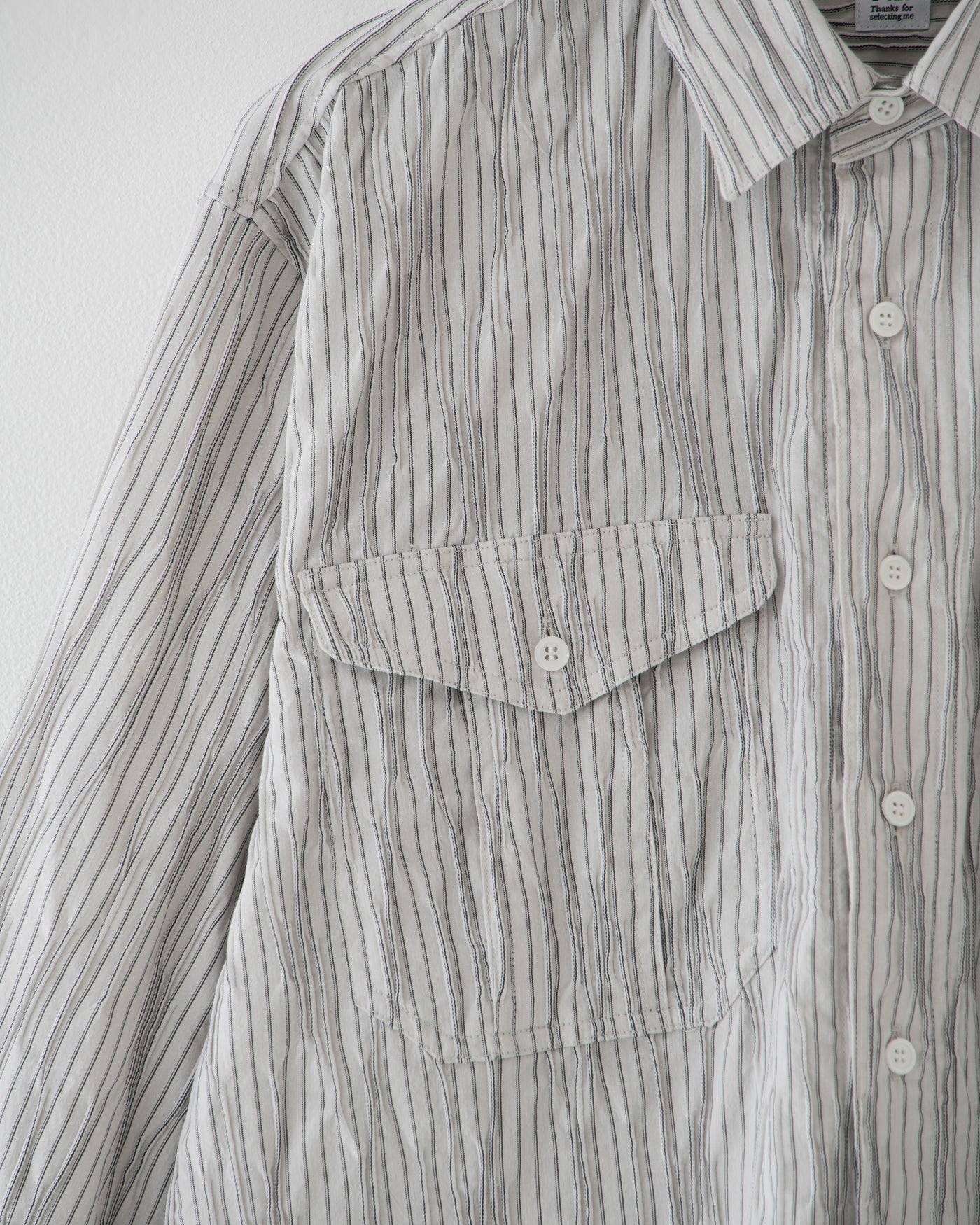 【予約商品】tucked dobby long-sleeve shirt