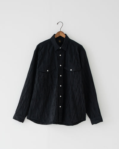 【予約商品】tucked dobby long-sleeve shirt