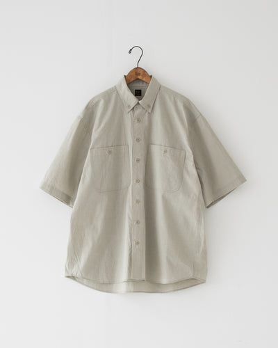 【予約商品】paper-like cotton half-sleeve shirt
