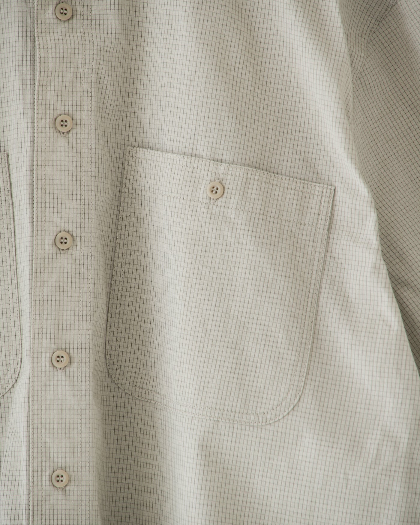 【予約商品】paper-like cotton half-sleeve shirt