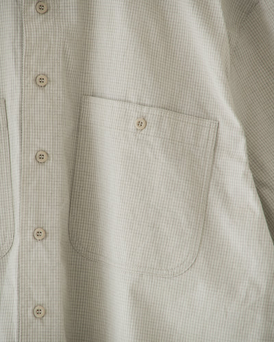 【予約商品】paper-like cotton half-sleeve shirt
