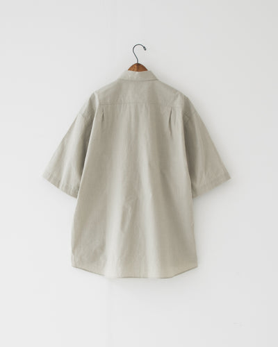 【予約商品】paper-like cotton half-sleeve shirt