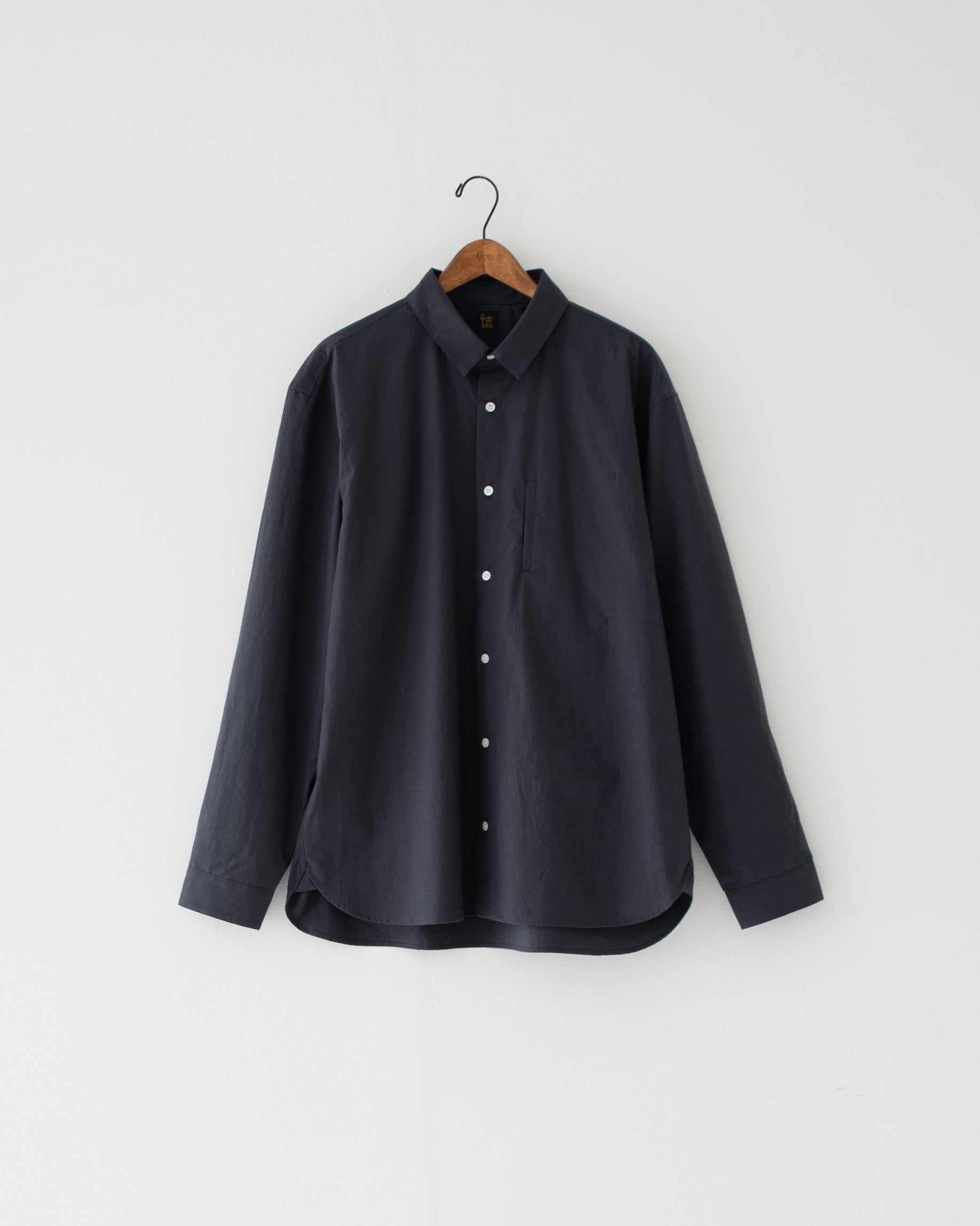 【予約商品】Omi-zarashi long-sleeve  over shirt sumi