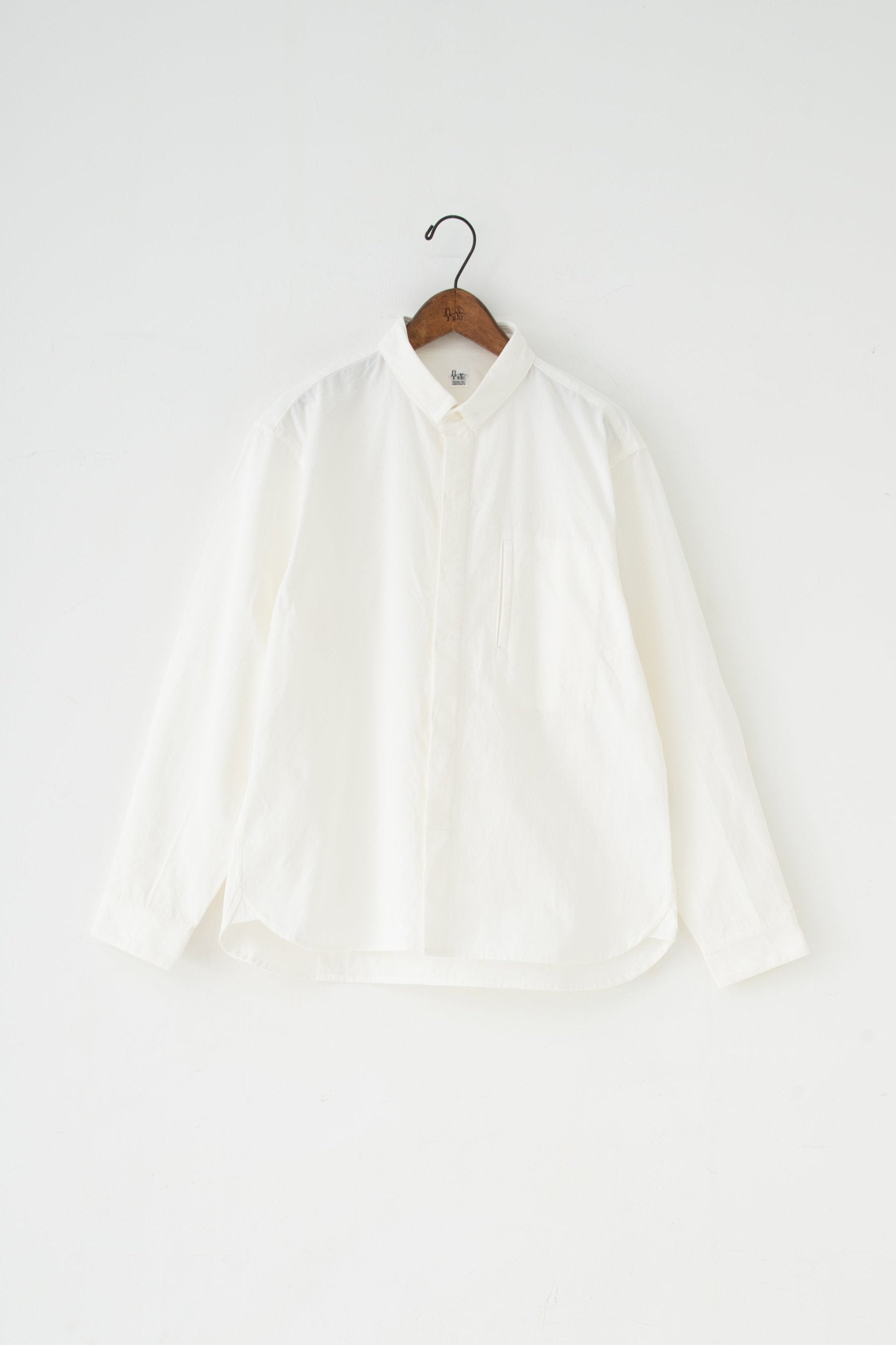 square collar over shirt white