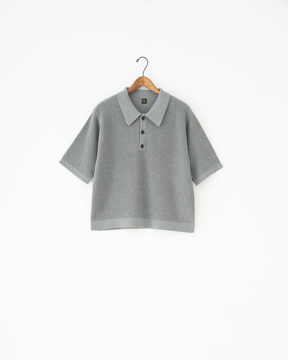 half-sleeve knit polo gray