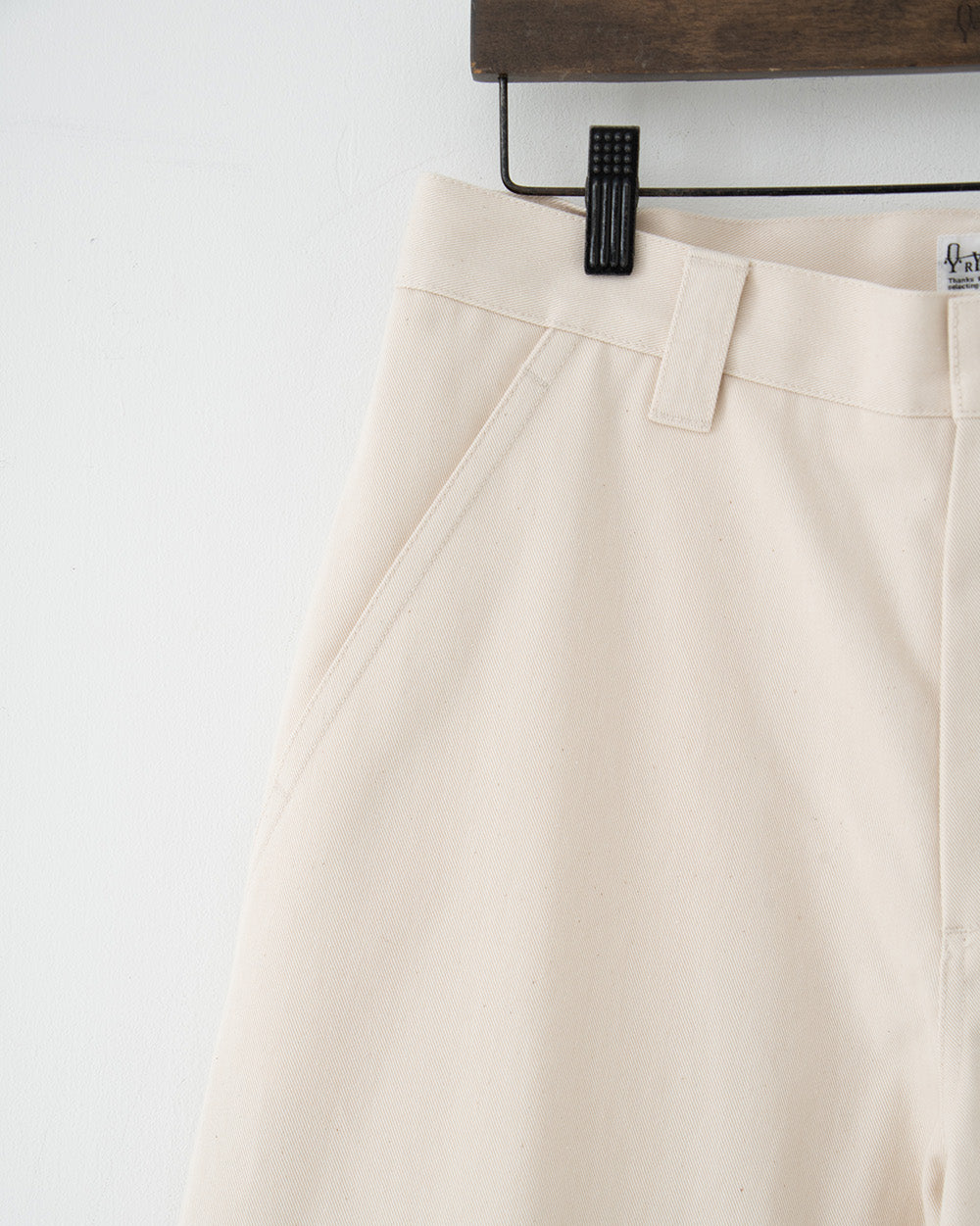 organic twill wide pants