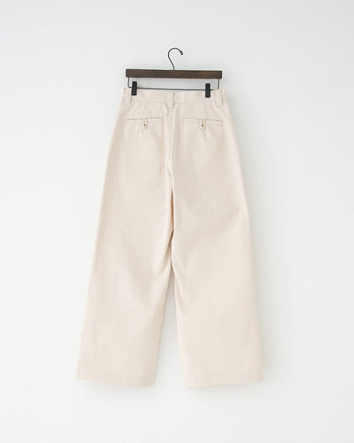 organic twill wide pants