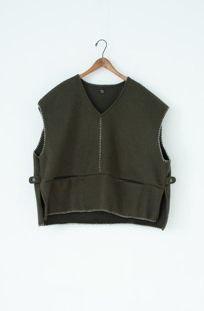 needle work over vest