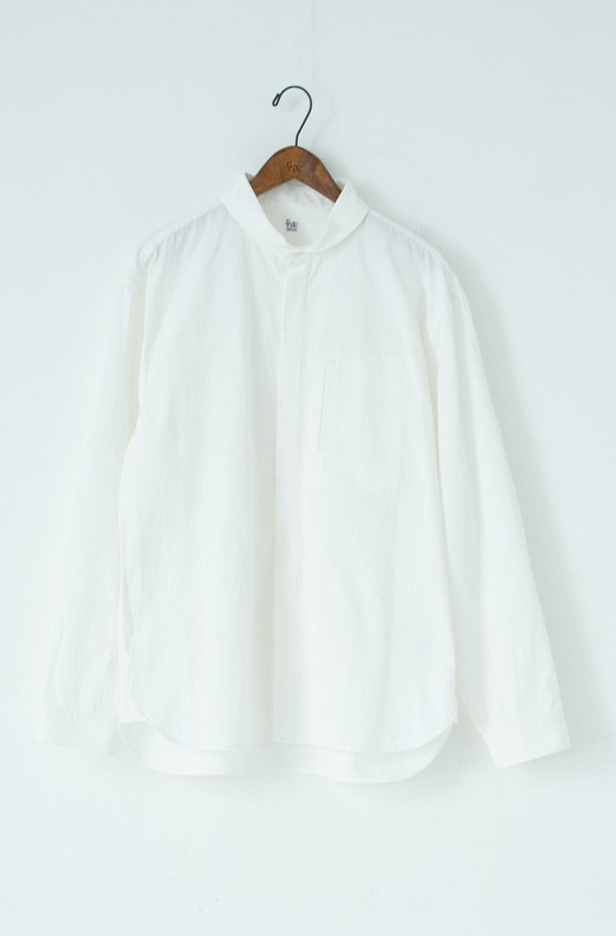shawl collar over shirt white