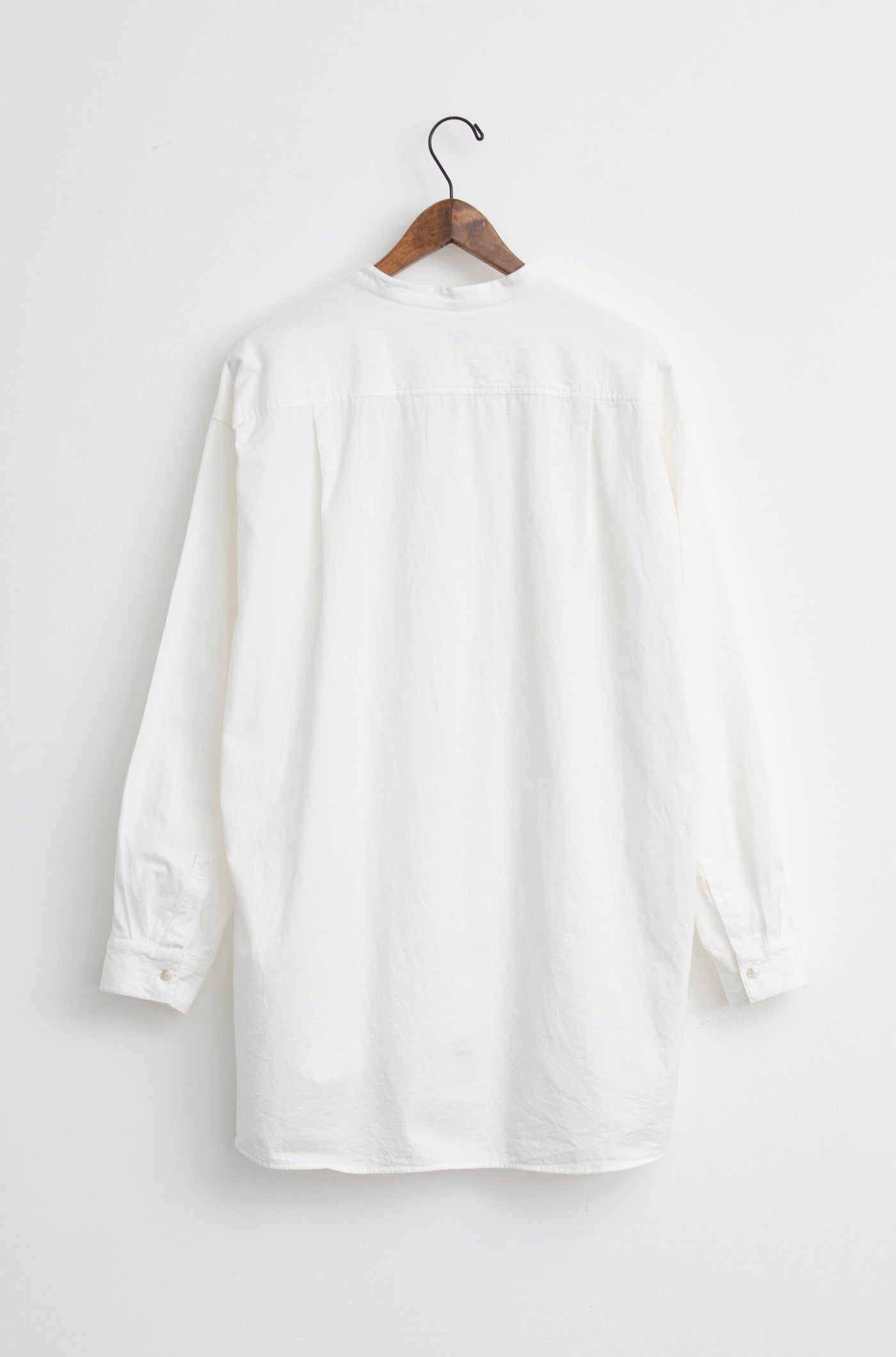 band collar over bosom shirt