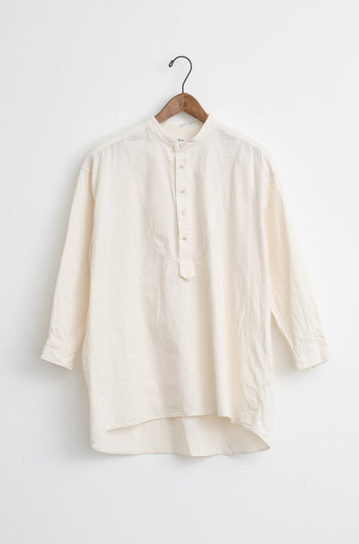 band collar over bosom shirt