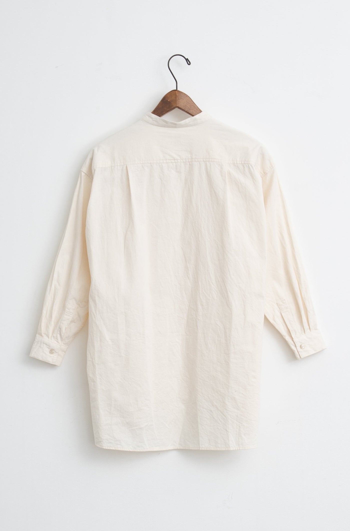 band collar over bosom shirt