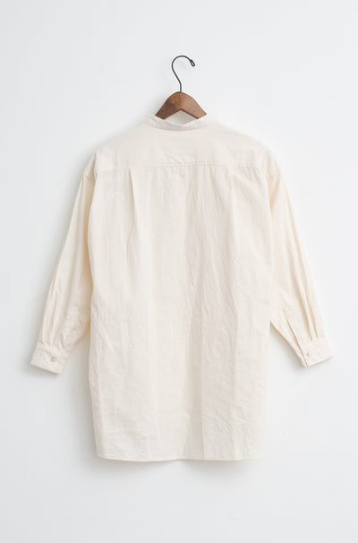 band collar over bosom shirt