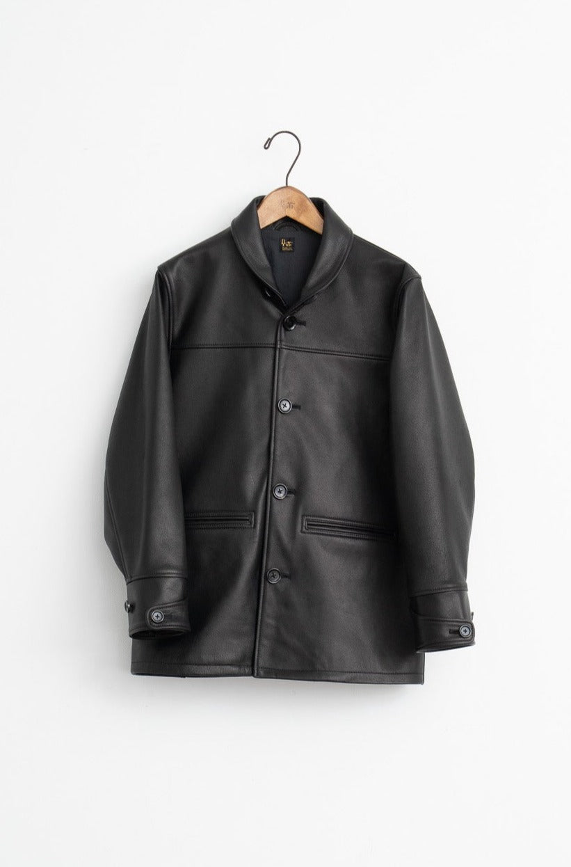 Leather half coat