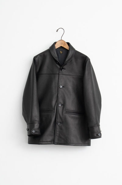 Leather half coat