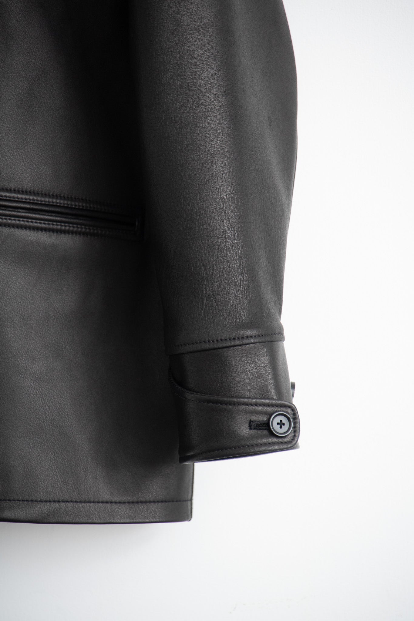 Leather half coat