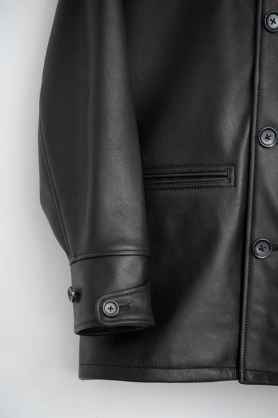 Leather half coat