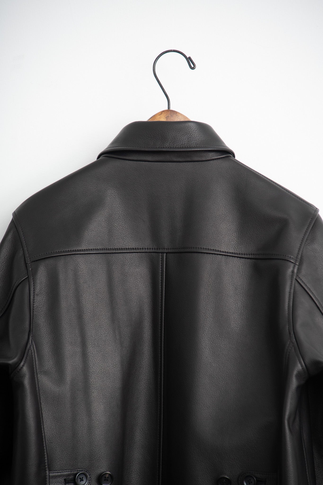 Leather half coat
