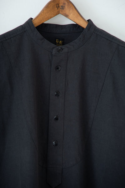 band collar over bosom shirt
