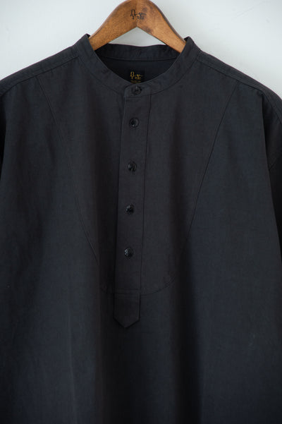 band collar over bosom shirt