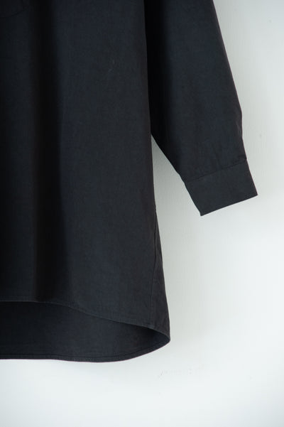 band collar over bosom shirt