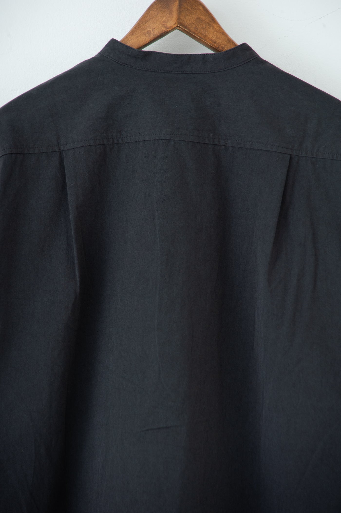 band collar over bosom shirt
