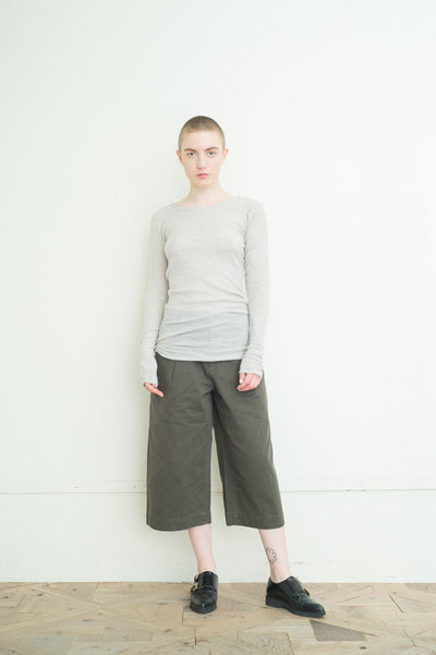vintage satin 4/5 wide pants
