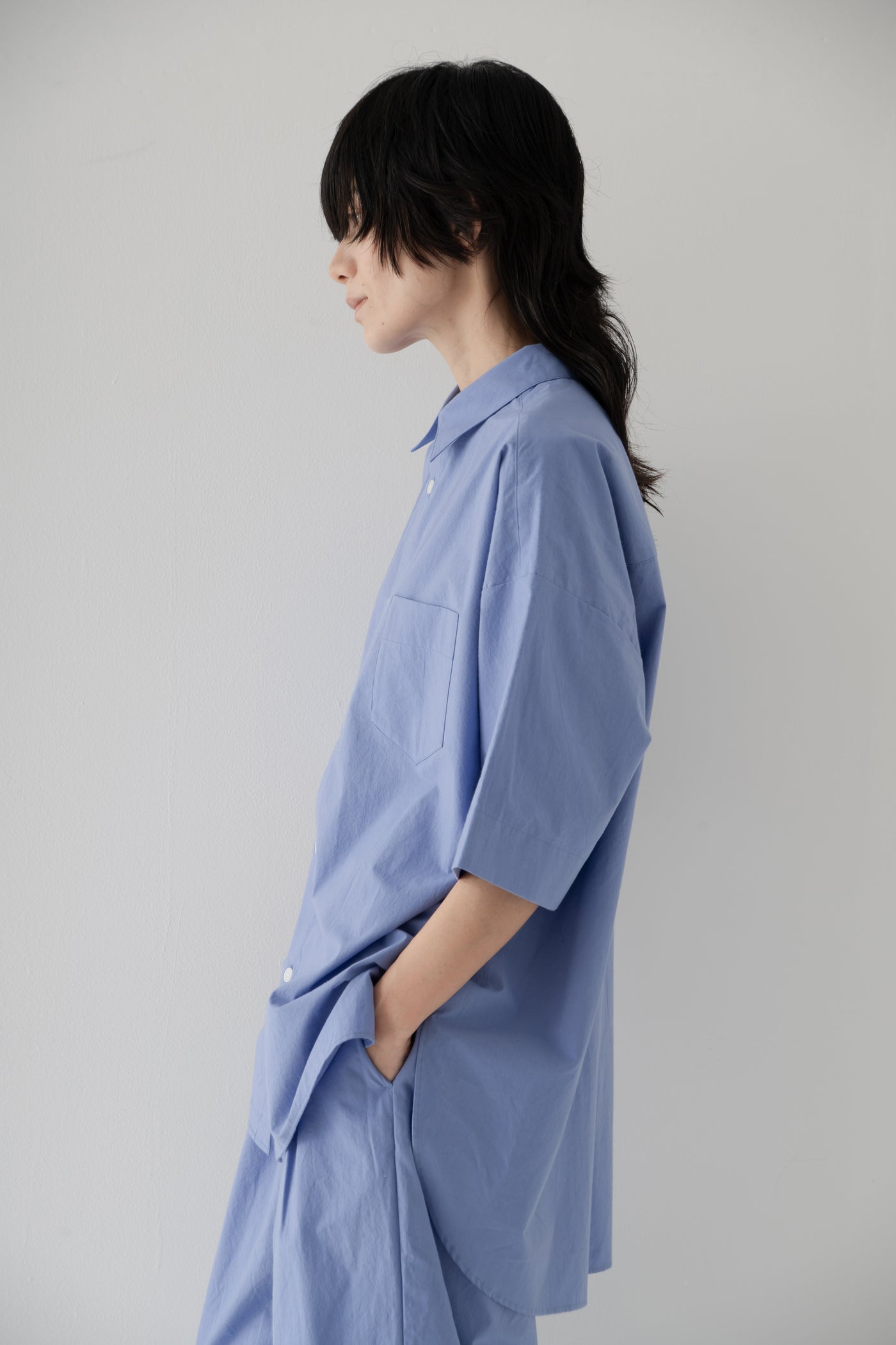 【予約商品】Omi-zarashi half-sleeve over shirt