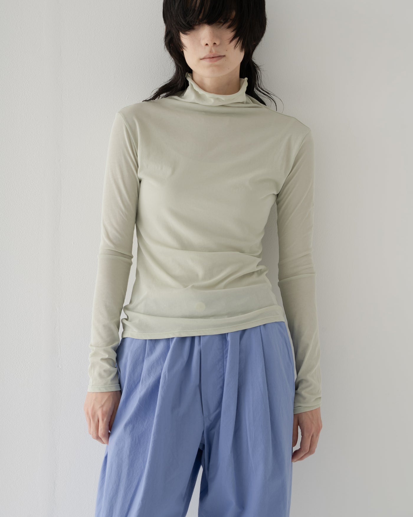 【予約商品】high twist jersey t-neck top