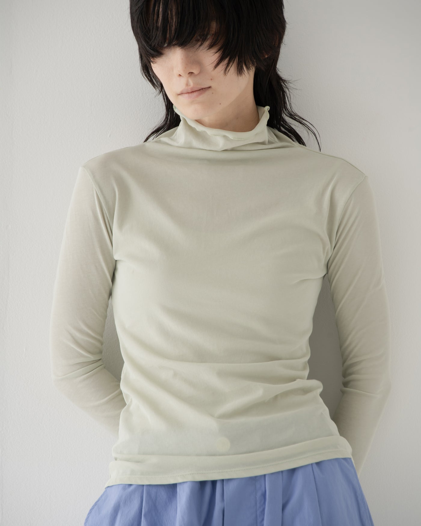 【予約商品】high twist jersey t-neck top