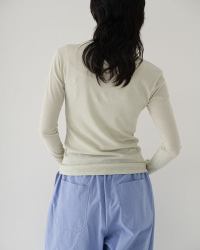 【予約商品】high twist jersey t-neck top