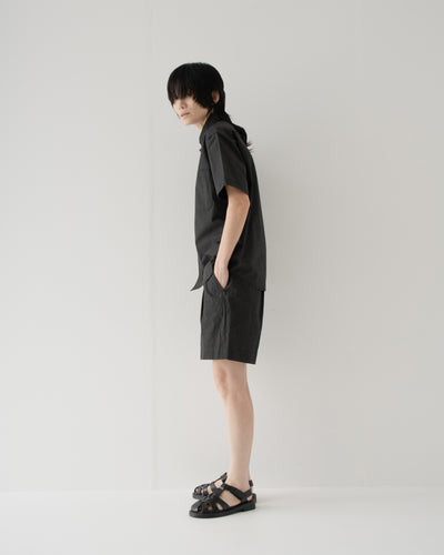 【予約商品】paper-like cotton half-sleeve shirt