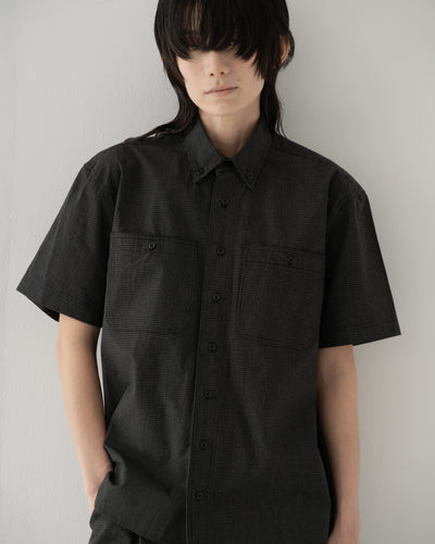 【予約商品】paper-like cotton half-sleeve shirt