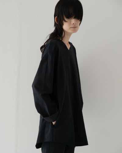 【予約商品】wrinkled effect v-neck pullover